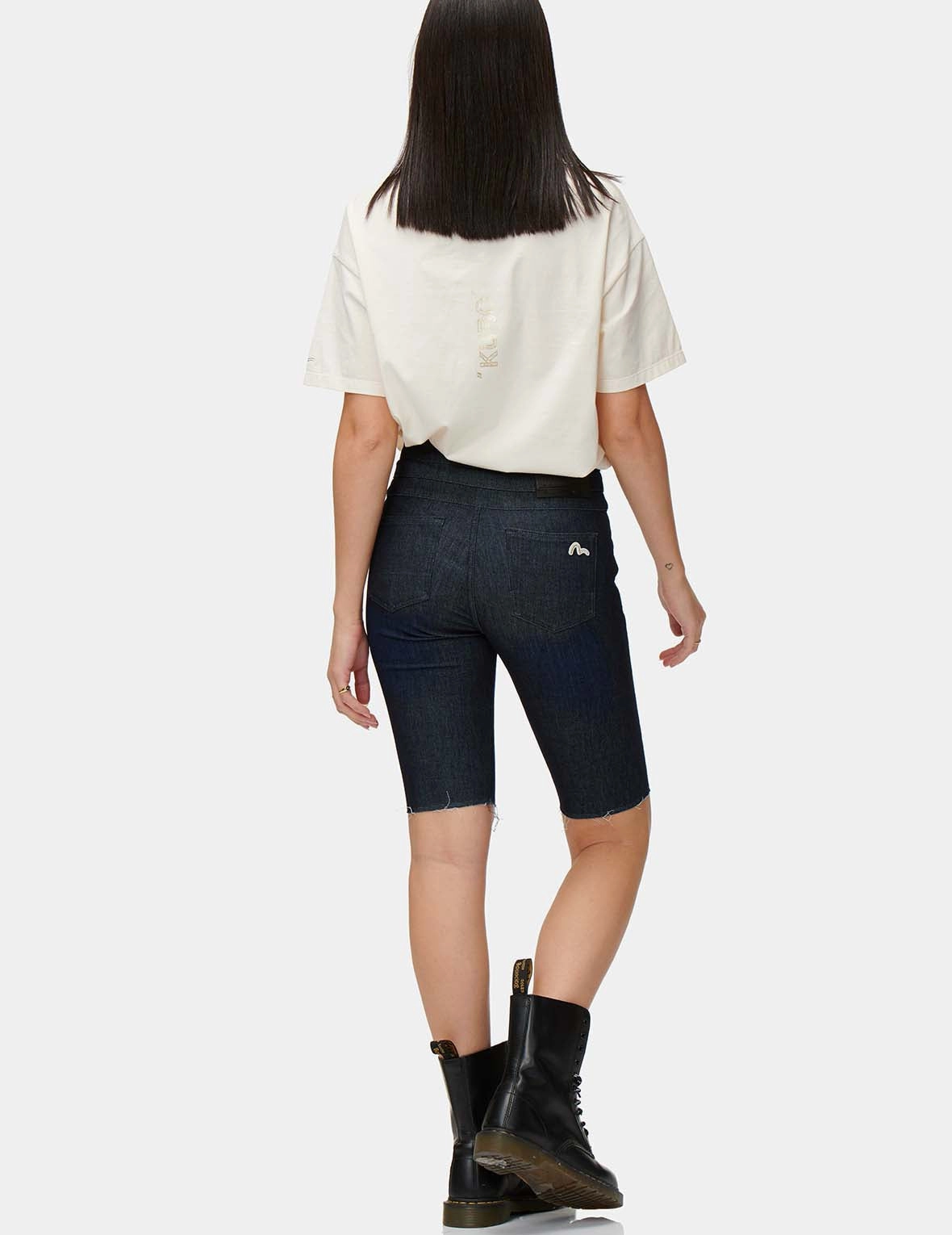 Bermuda en Denim Brodé Kamon