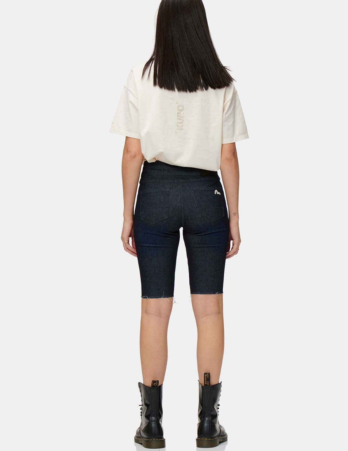 Bermuda en Denim Brodé Kamon