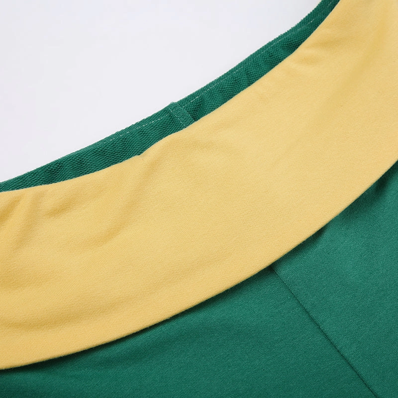 Short de sport imprimé lettre Kamry