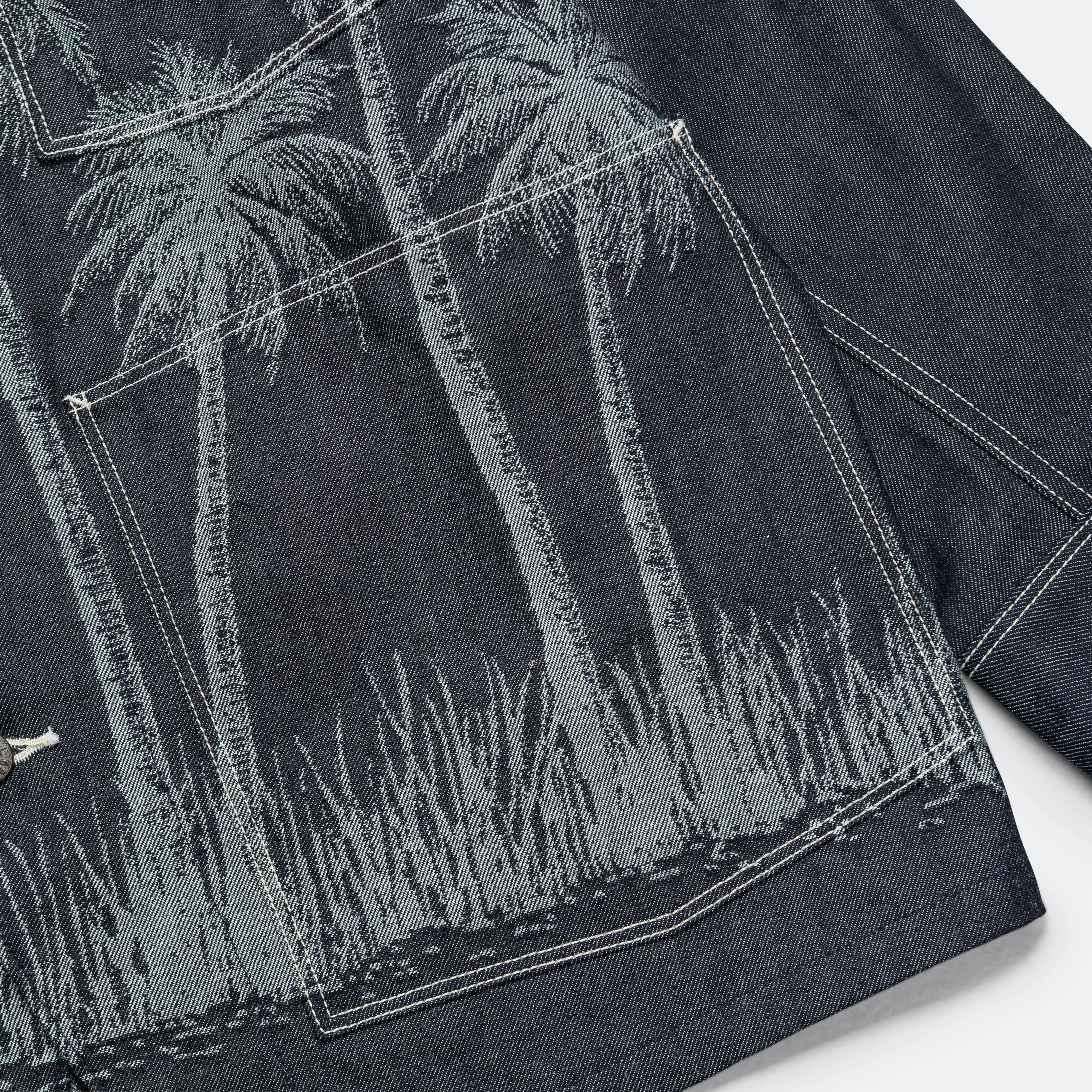 Kapital Clothing Combinaison en Denim Jacquard PALM TREE 12oz CACTUS - Indigo