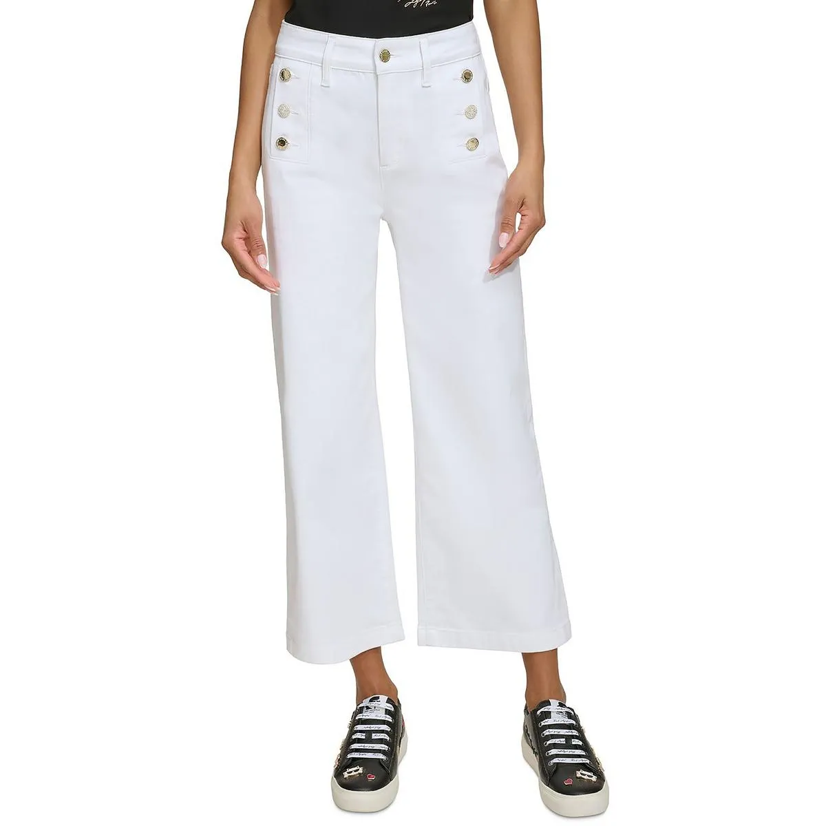 Karl Lagerfeld Paris Jeans Femme Sailor à Jambe Large
