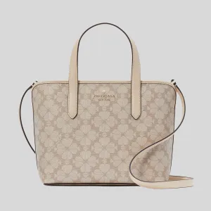 Sac Kate Spade KATE SPADE Signature Mini Cabas Fleur Spade Beige Foncé Multi KH425