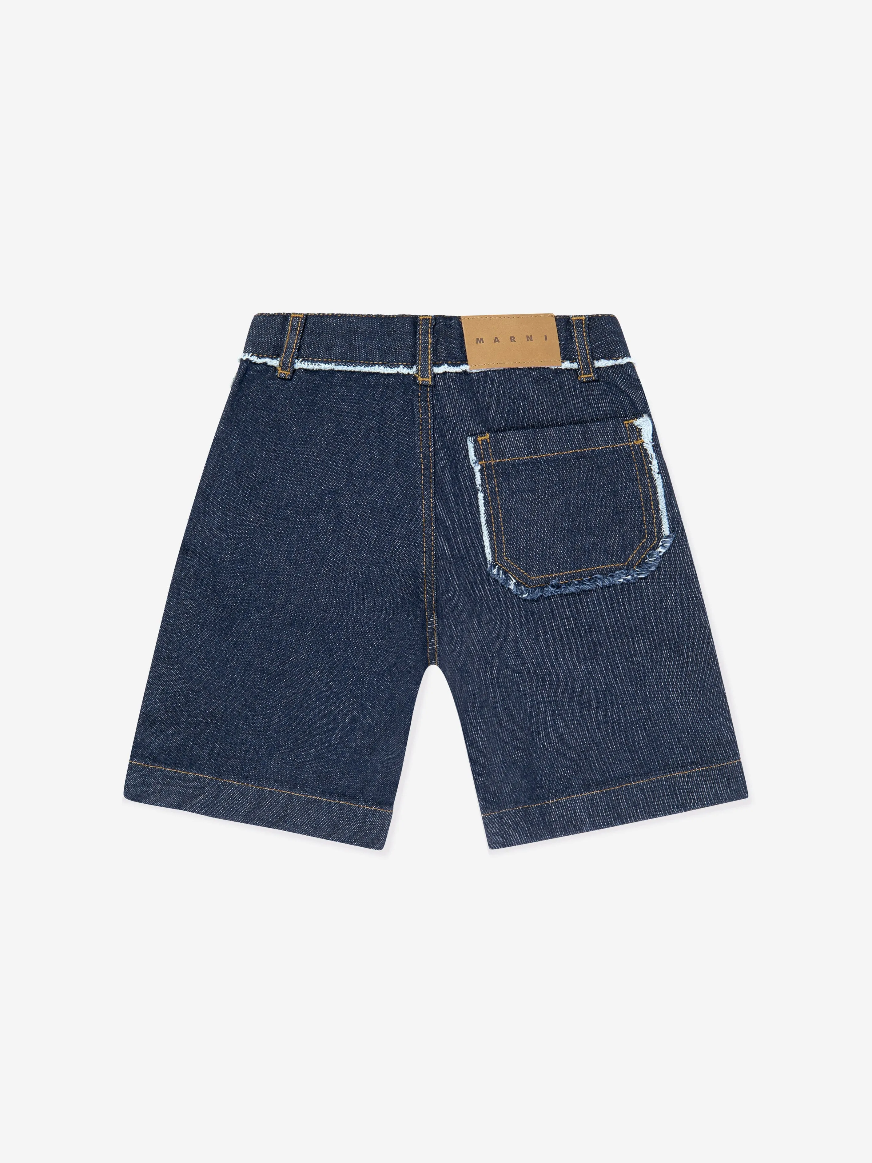 Short en jean pour enfants avec poches en bleu