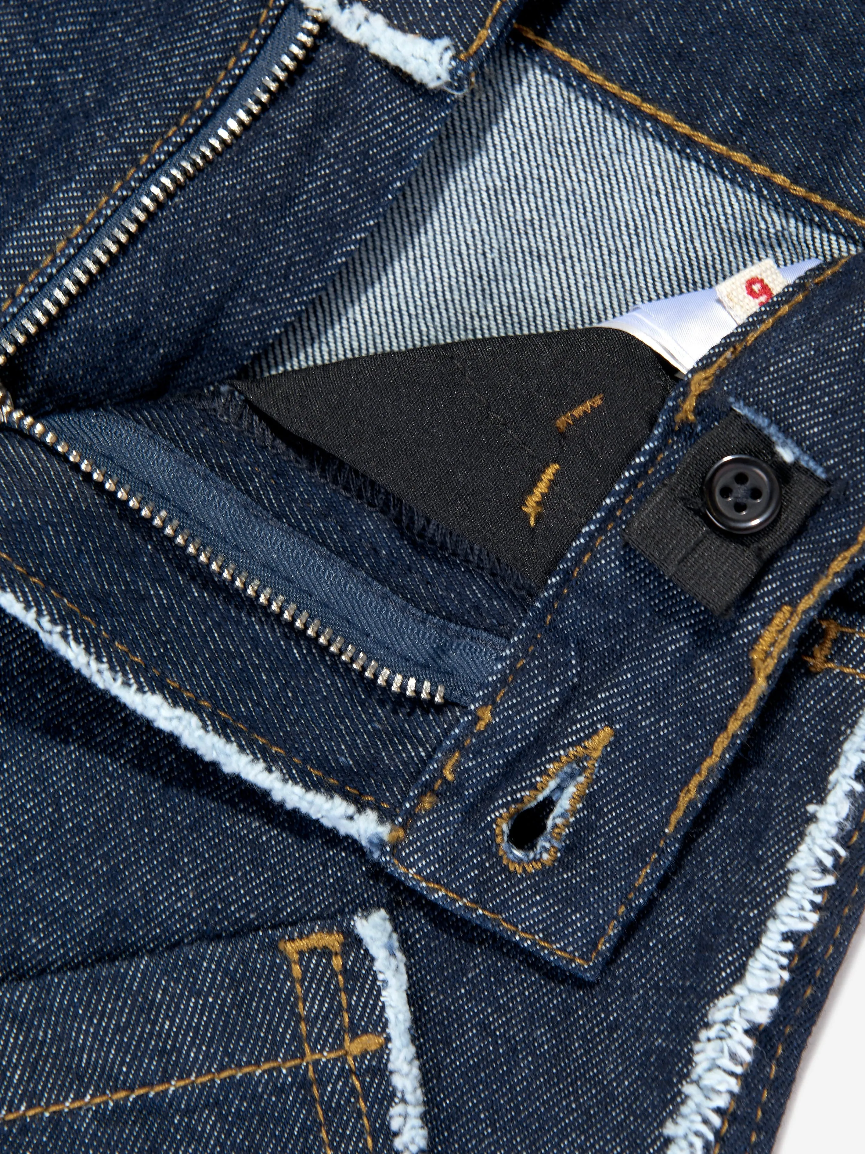 Short en jean pour enfants avec poches en bleu