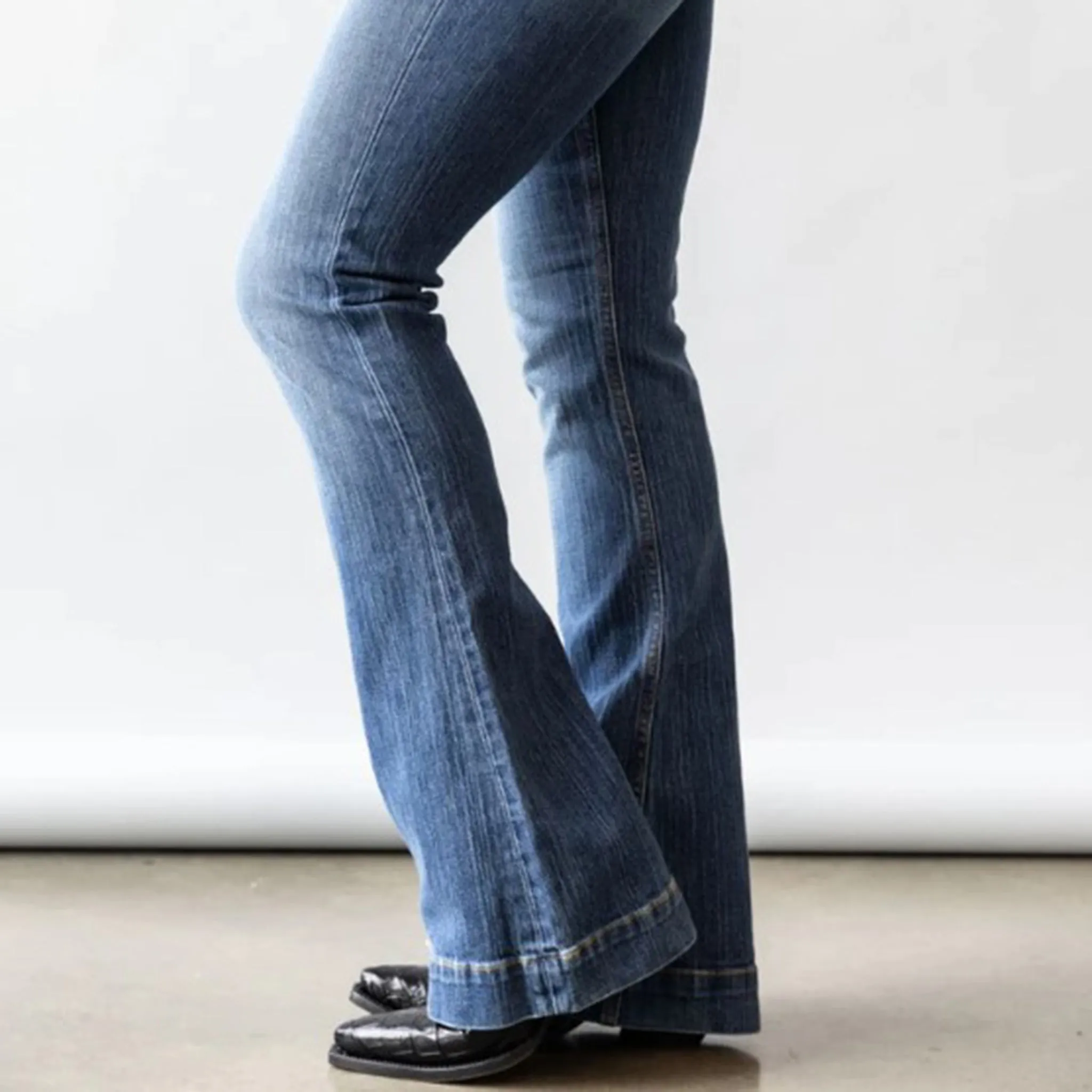 Kimes Ranch Femme Jennifer Jeans Taille Haute Délavage Moyen