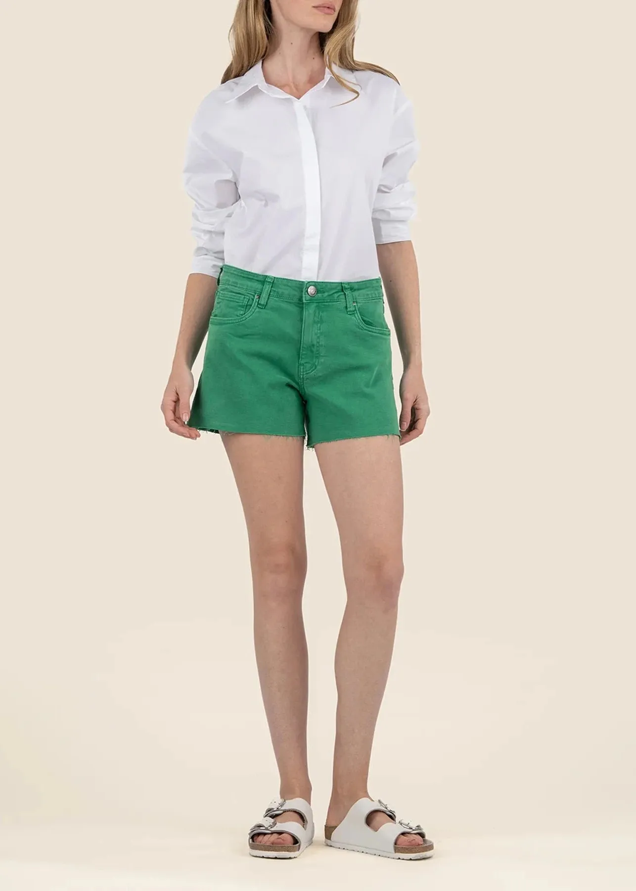 Kut From the Kloth Jane Short à Taille Haute - Vert