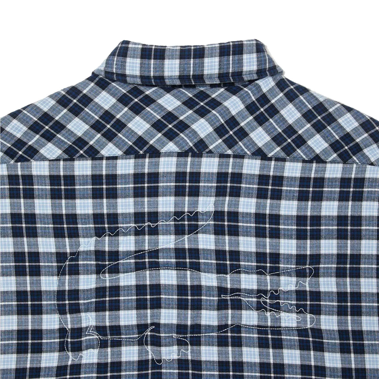 Surchemise Lacoste à carreaux avec doudoune intérieure Bleu marine / Blanc