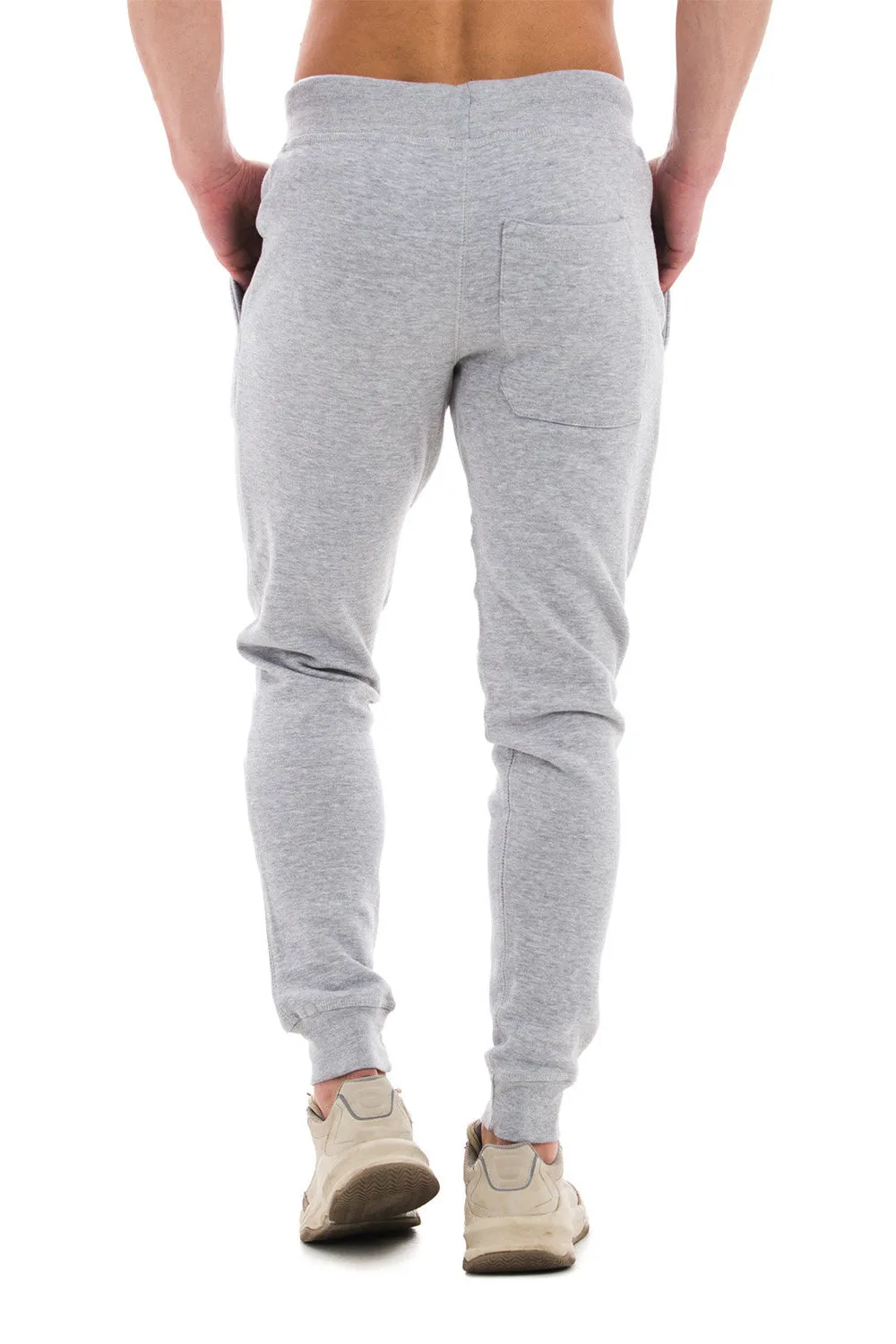 Pantalon de jogging premium pour hommes Lane Seven avec poches - Gris chiné