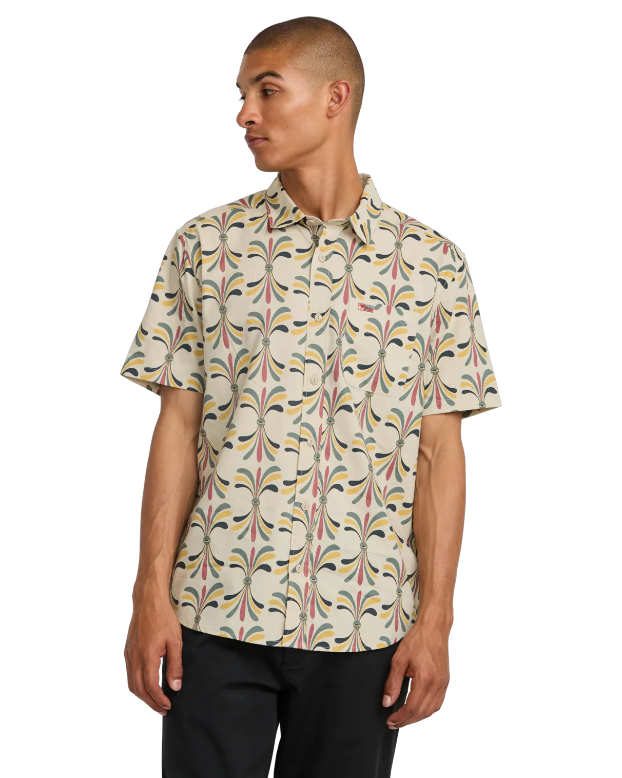 Chemise florale Lauryn Alvarez en kaki clair