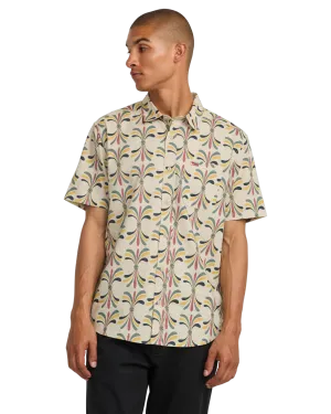 Chemise florale Lauryn Alvarez en kaki clair
