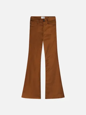 Le High Flare Velvet -- Velours Bronze