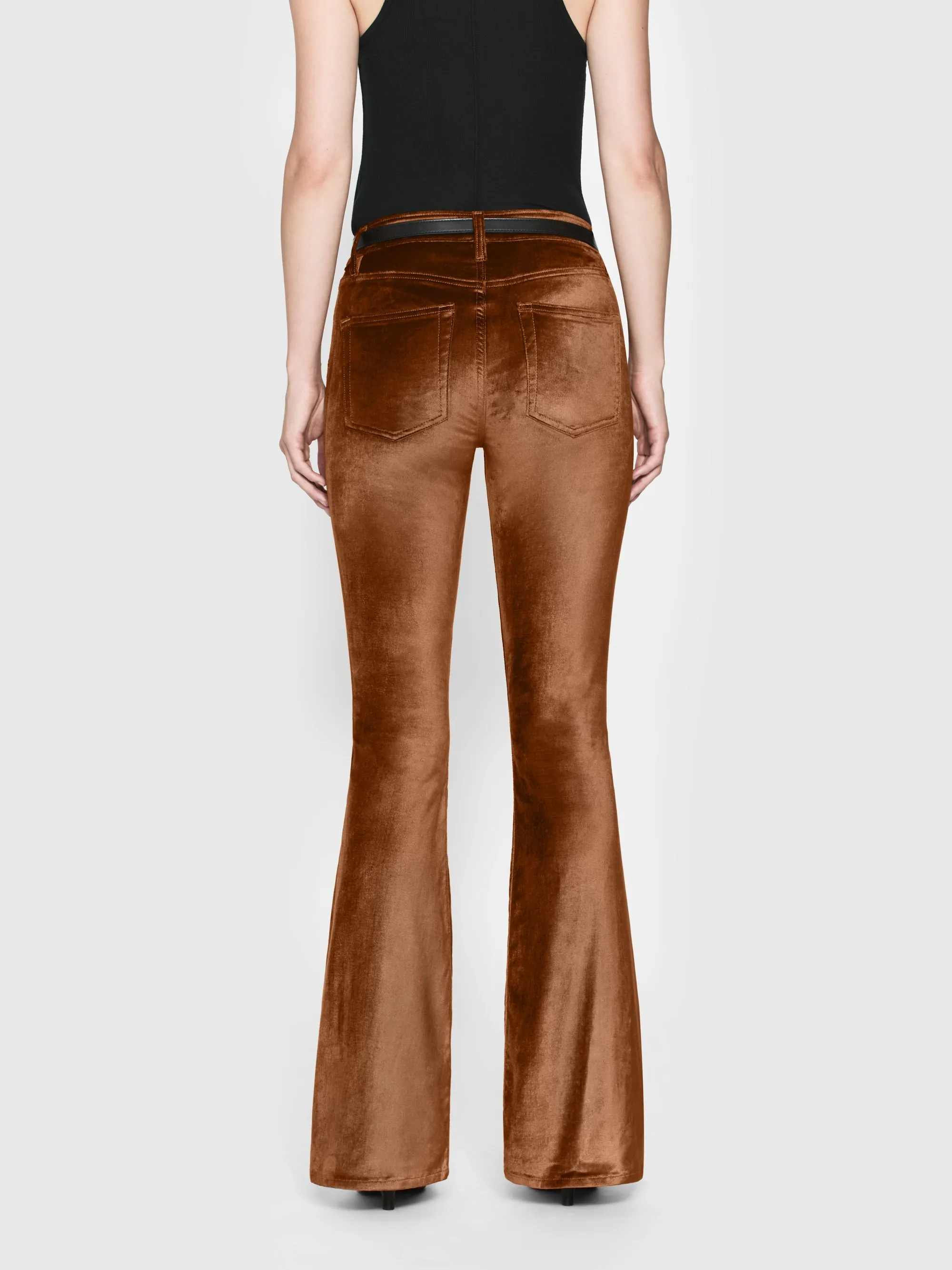 Le High Flare Velvet -- Velours Bronze