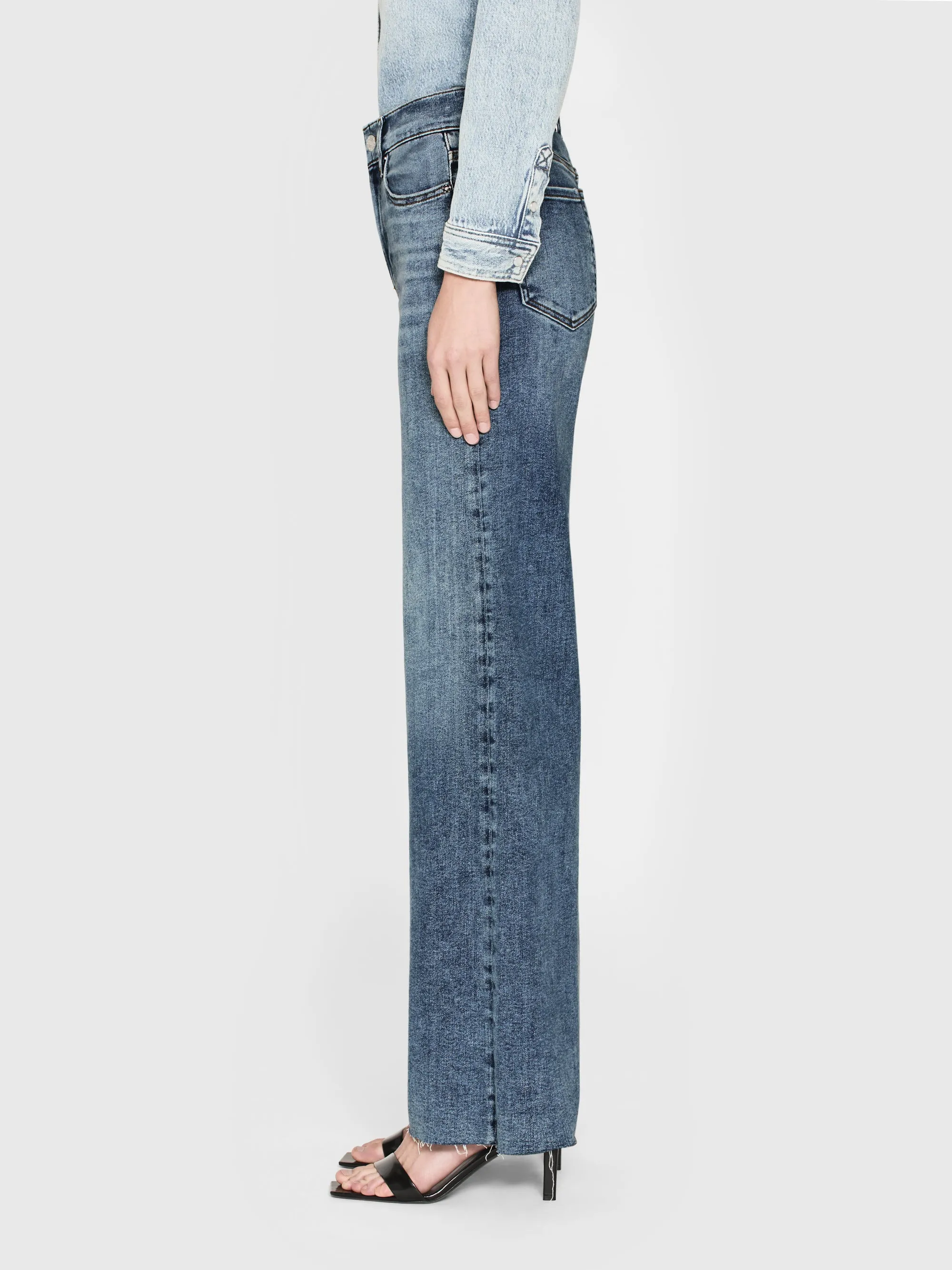 Le Slim Palazzo Raw Hem — Rowley Raw Après