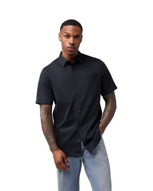 Chemise tissée Level Up en noir