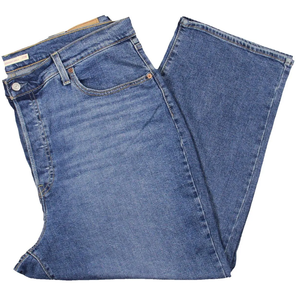 Levi's Femme Plus Jean Droit en Denim Tricoté