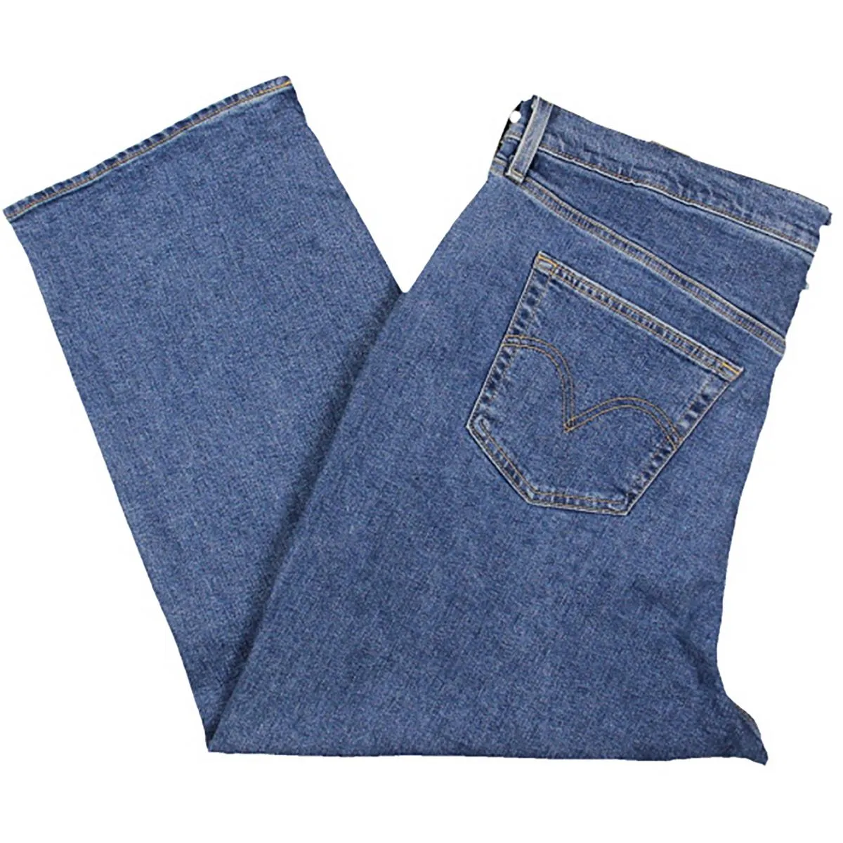 Levi's Femme Plus Jean Droit en Denim Tricoté