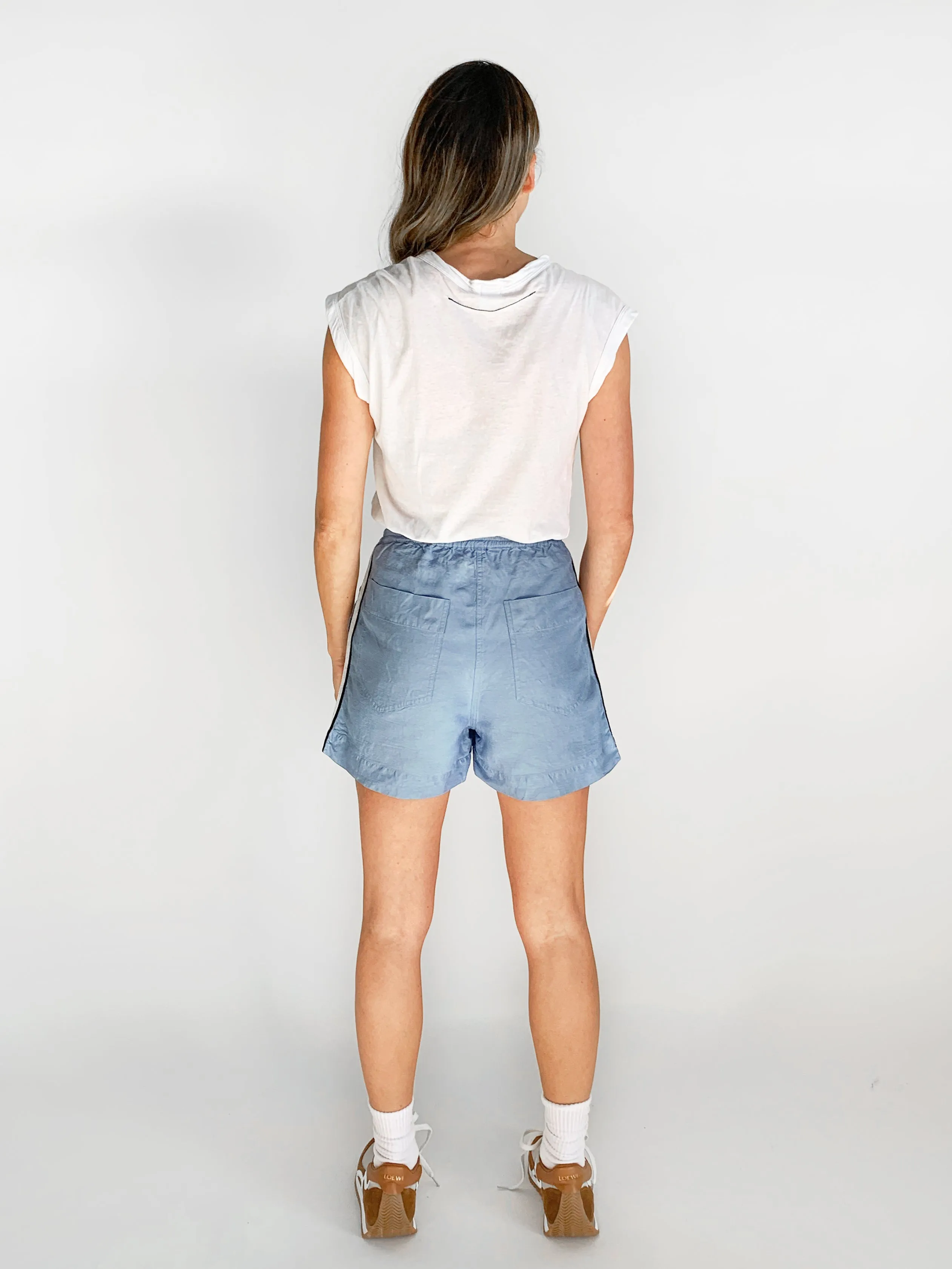 Short en mélange de lin