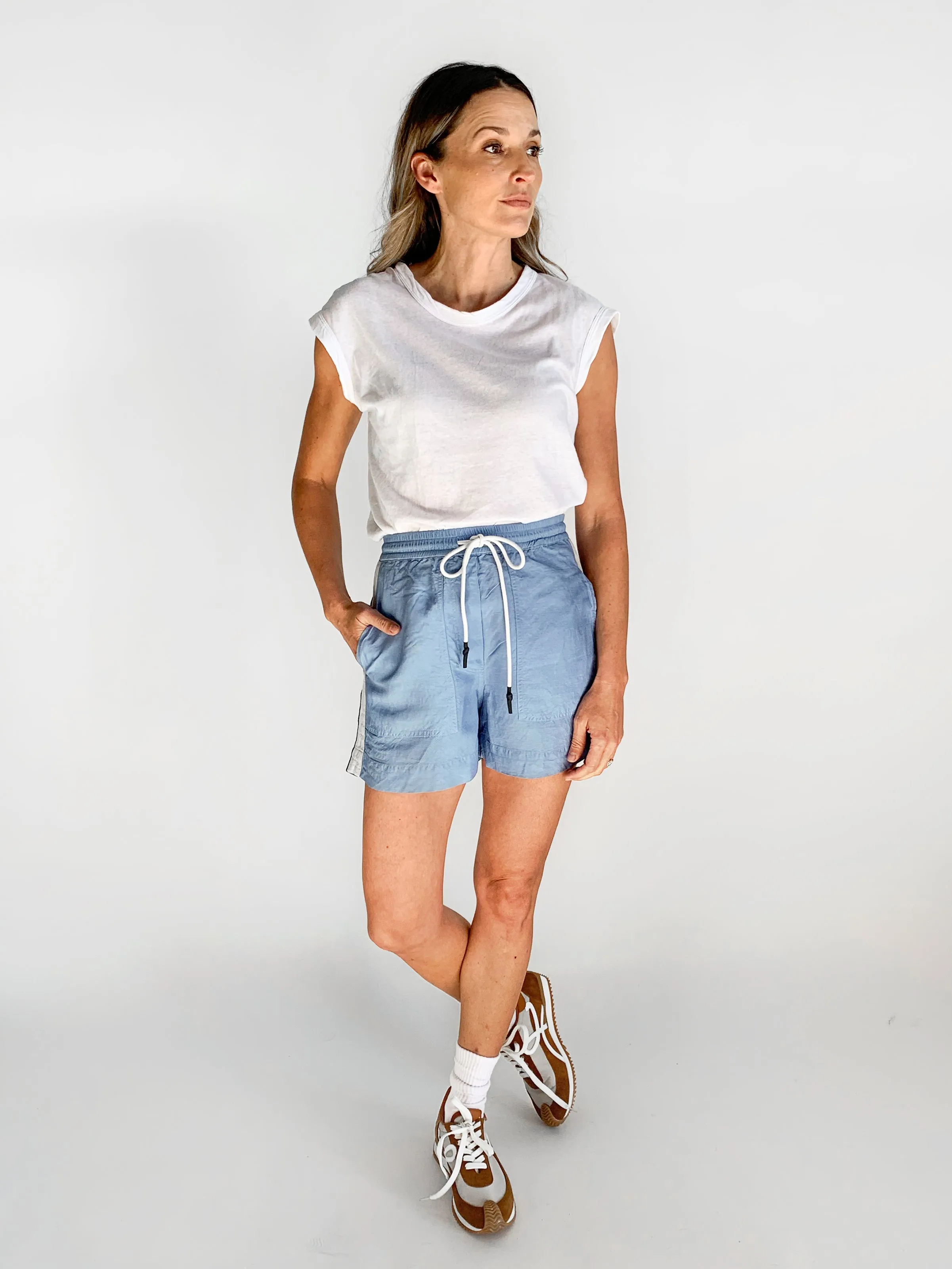 Short en mélange de lin