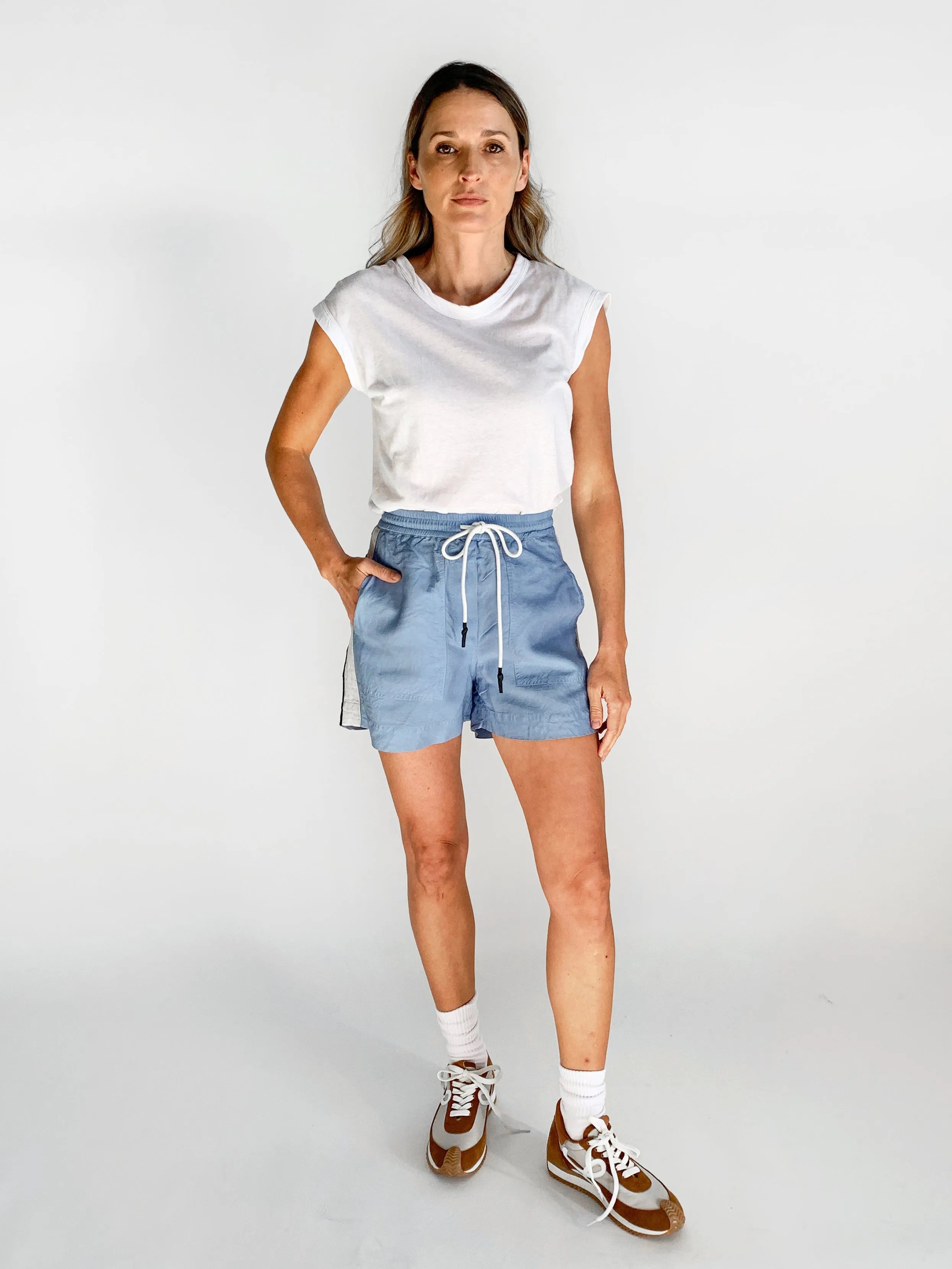 Short en mélange de lin