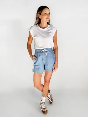 Short en mélange de lin