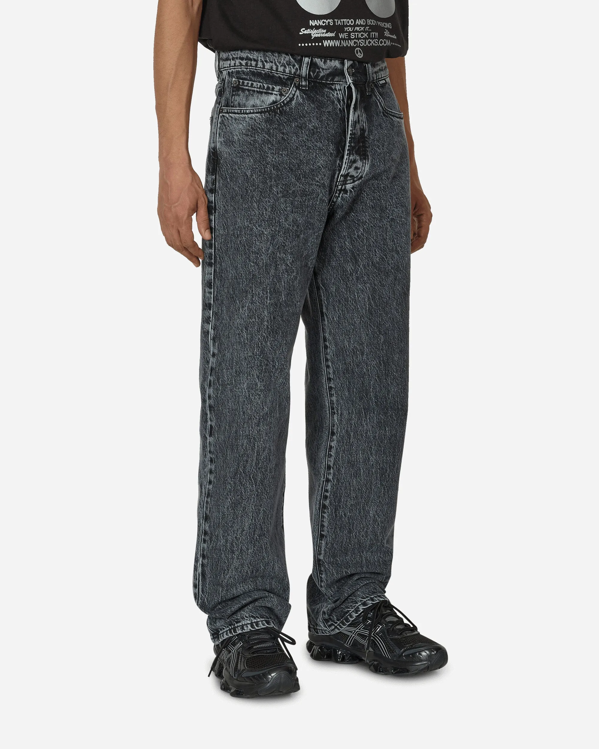 Pantalon en Denim Large Gris