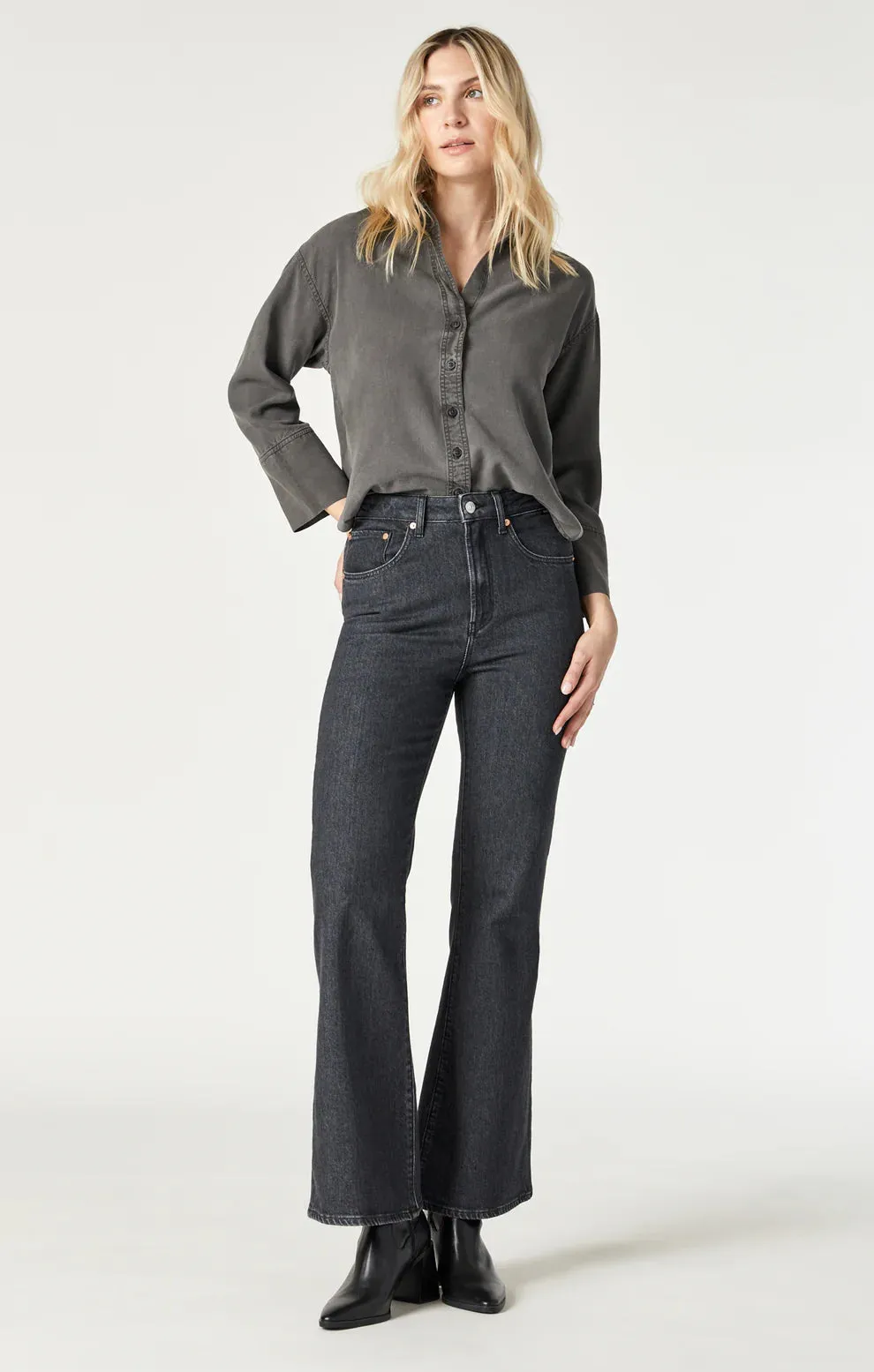 Los Angeles Flare Jeans Fumée Foncé Mavi Clothing