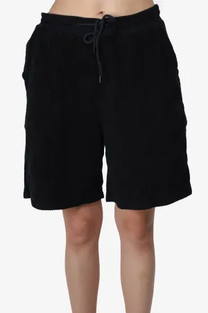 Louis Vuitton 2024 Shorts en French Terry Coton Damier Noir Taille Moyenne Homme