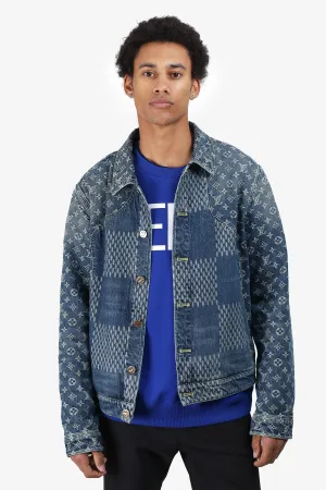 Veste en jean Louis Vuitton x Nigo 2020 à motifs Damier Bleu Taille 52 Homme