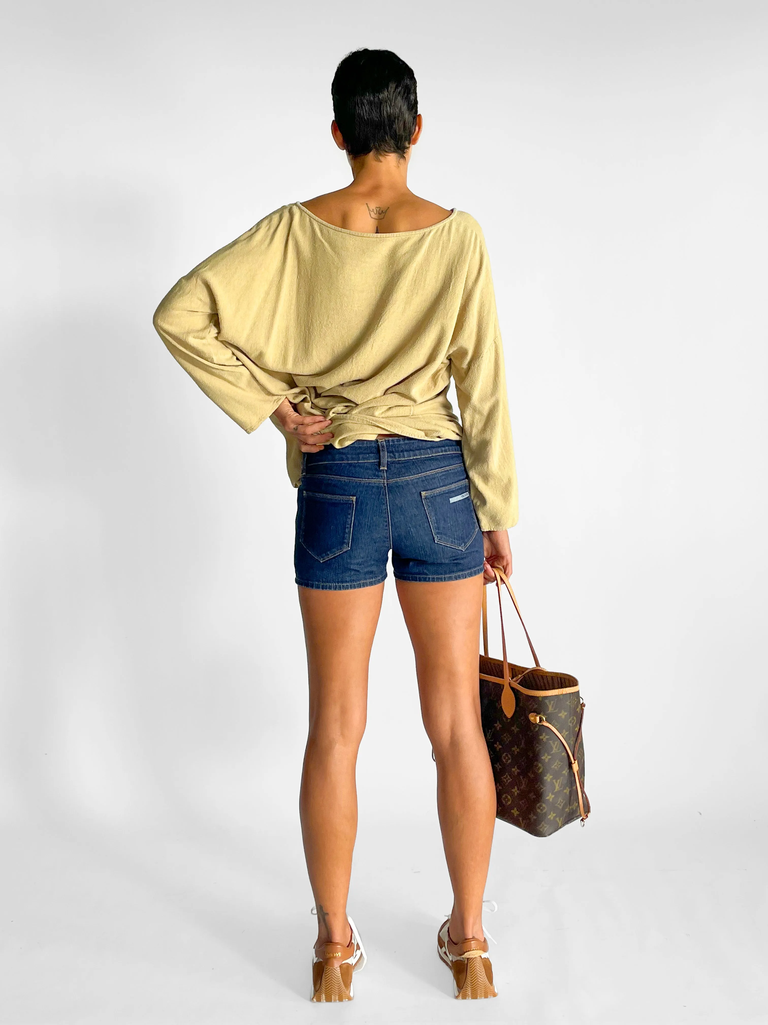 Short en Jean à Taille Basse
