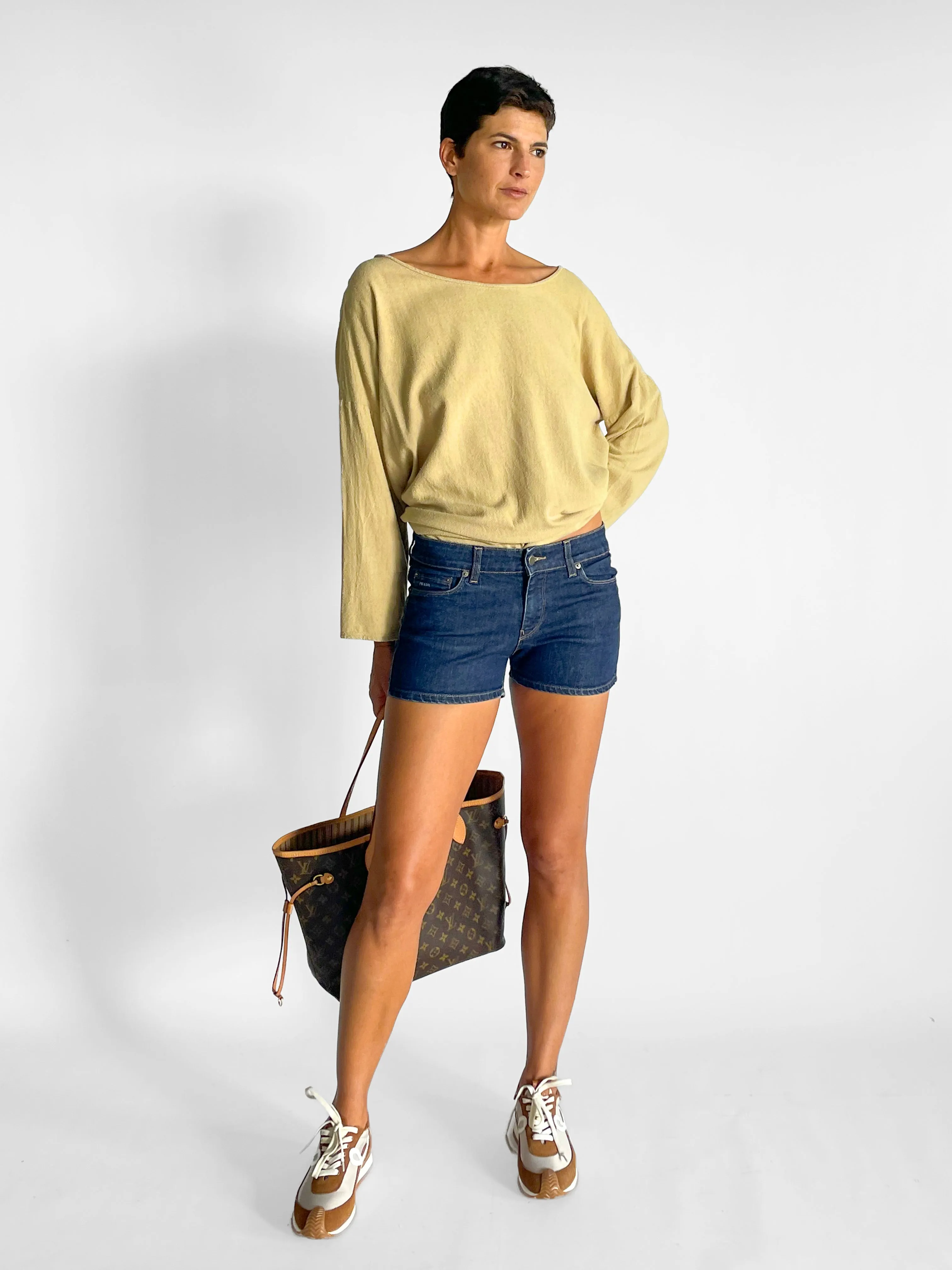 Short en Jean à Taille Basse