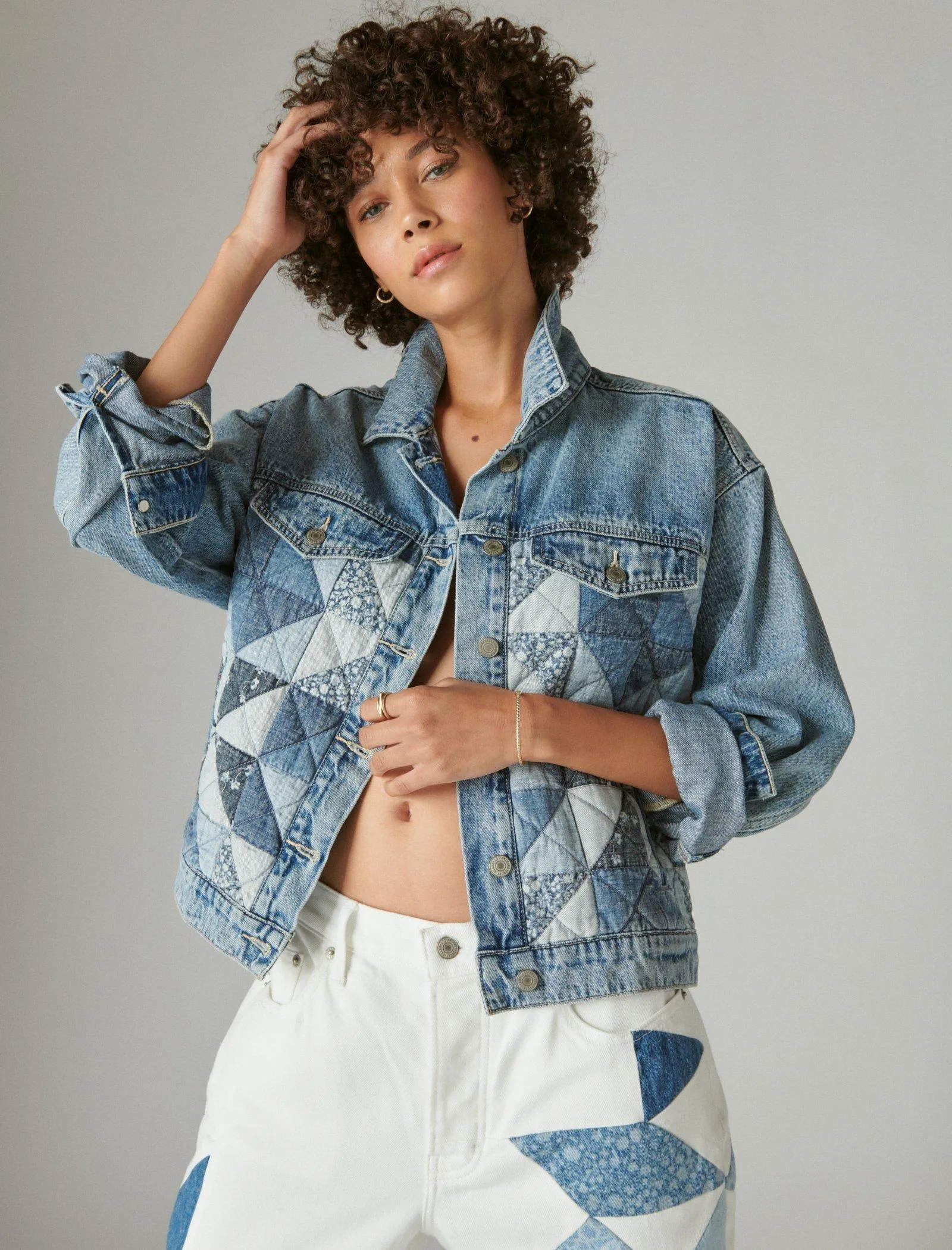 Lucky Brand Laura Ashley Patchwork Détendu Camionneur Primevère Lucky Brand