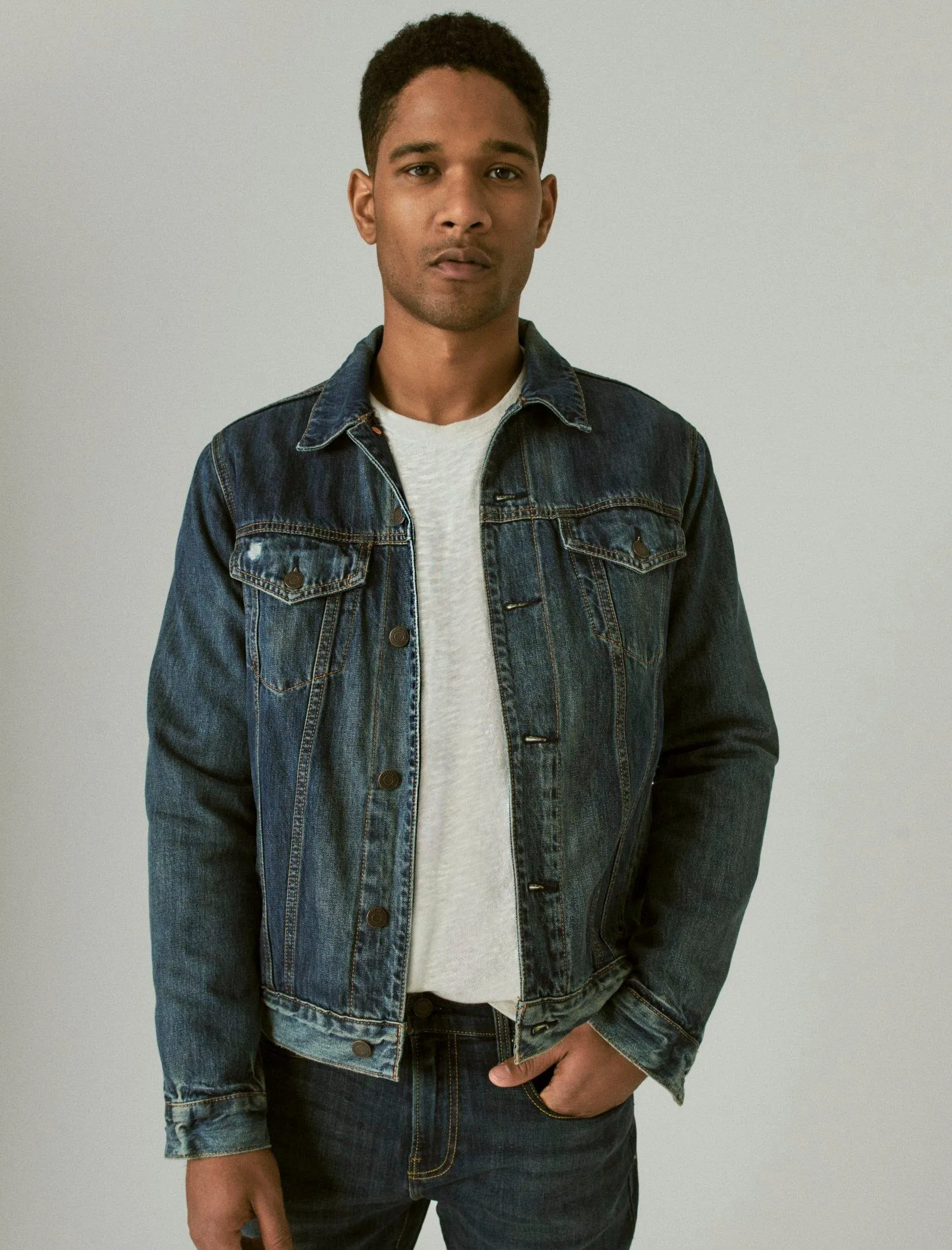 Lucky Brand La Veste Trucker Yakima Ridge Couverture Lucky Brand