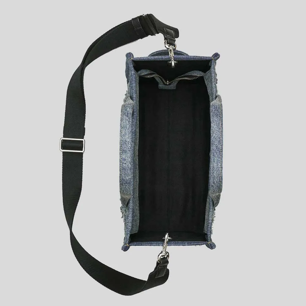Marc Jacobs Sacs MARC JACOBS Le Sac Tote Denim Moyen Rip And Repair Punk Indigo 2F4HTT002H05