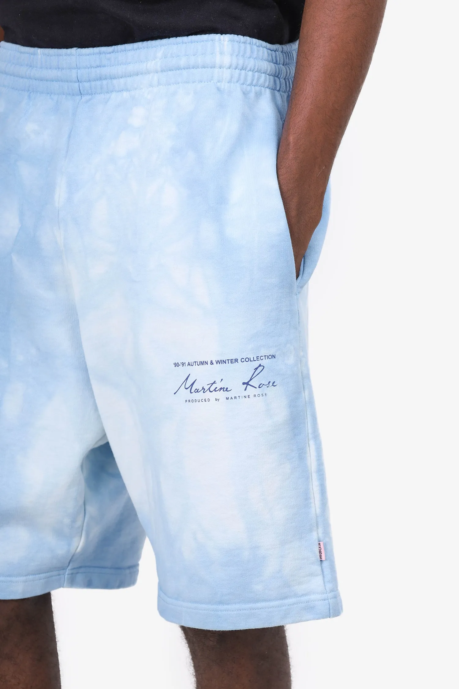 Martine Rose Short de jogging à imprimé tie-dye bleu Taille S Homme
