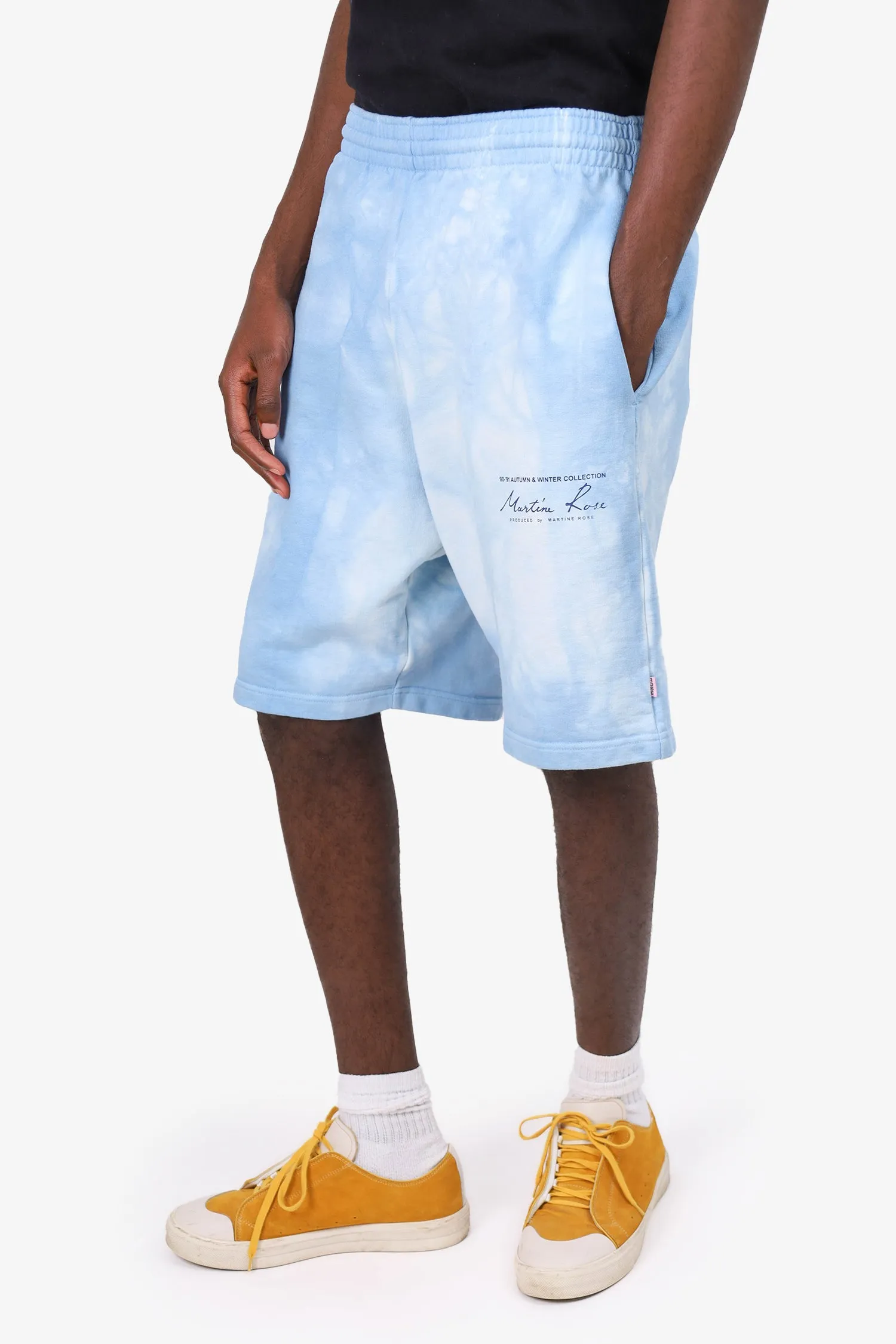 Martine Rose Short de jogging à imprimé tie-dye bleu Taille S Homme