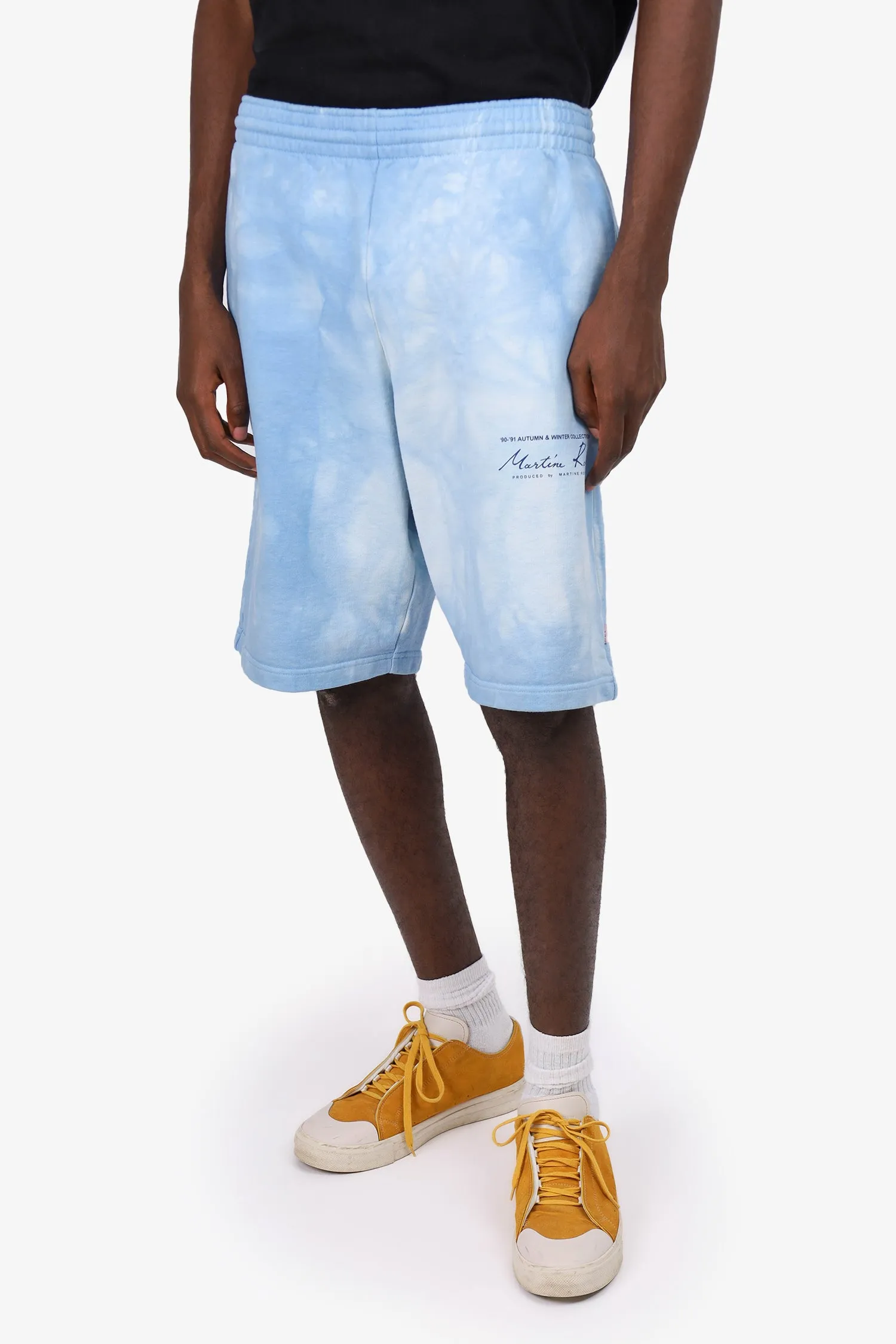 Martine Rose Short de jogging à imprimé tie-dye bleu Taille S Homme