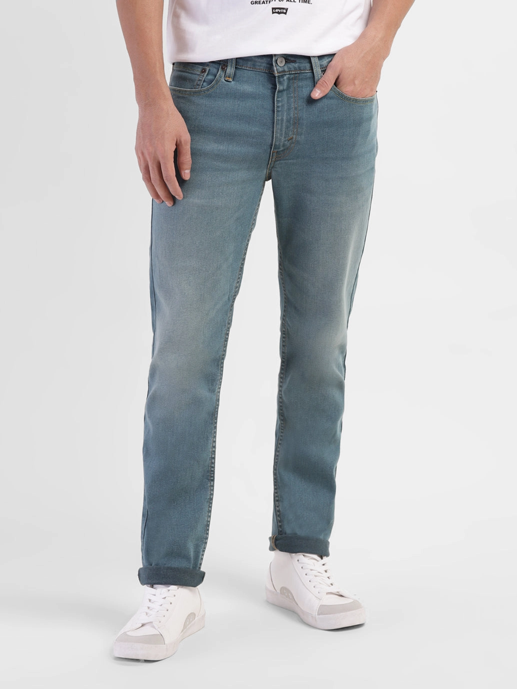 Jeans 511 Bleu Slim Fit à Taille Moyenne pour Homme