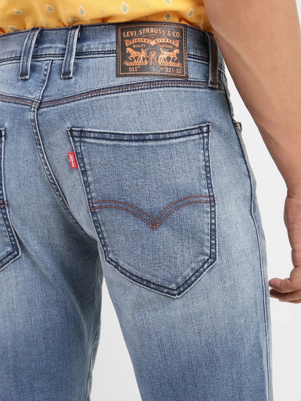 Men's 511 Blue Slim Fit Mid Rise Jeans