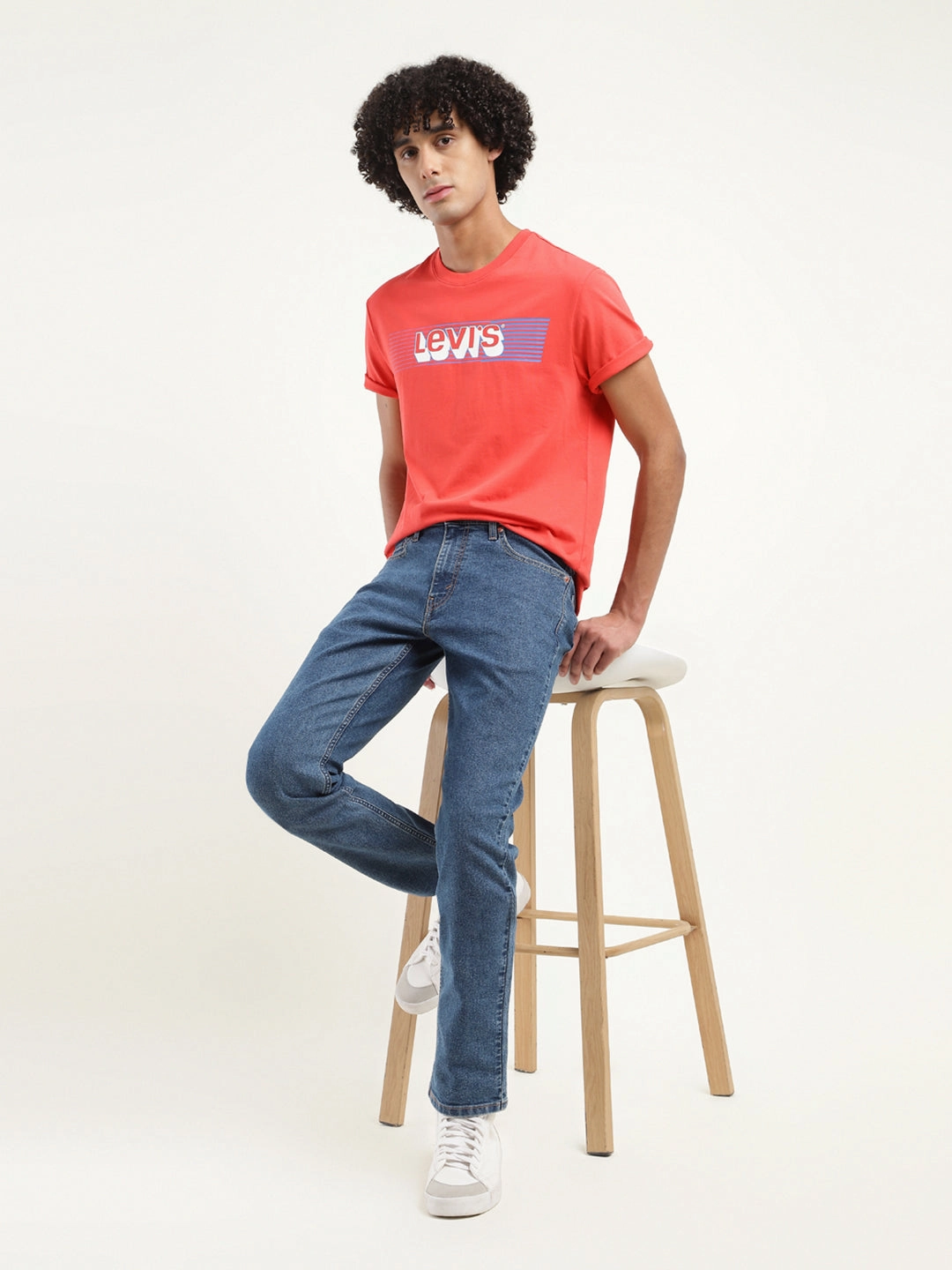 Jeans 511 Bleu Slim Fit à Taille Moyenne pour Homme