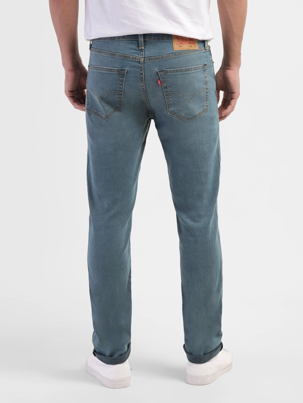 Jeans 511 Bleu Slim Fit à Taille Moyenne pour Homme