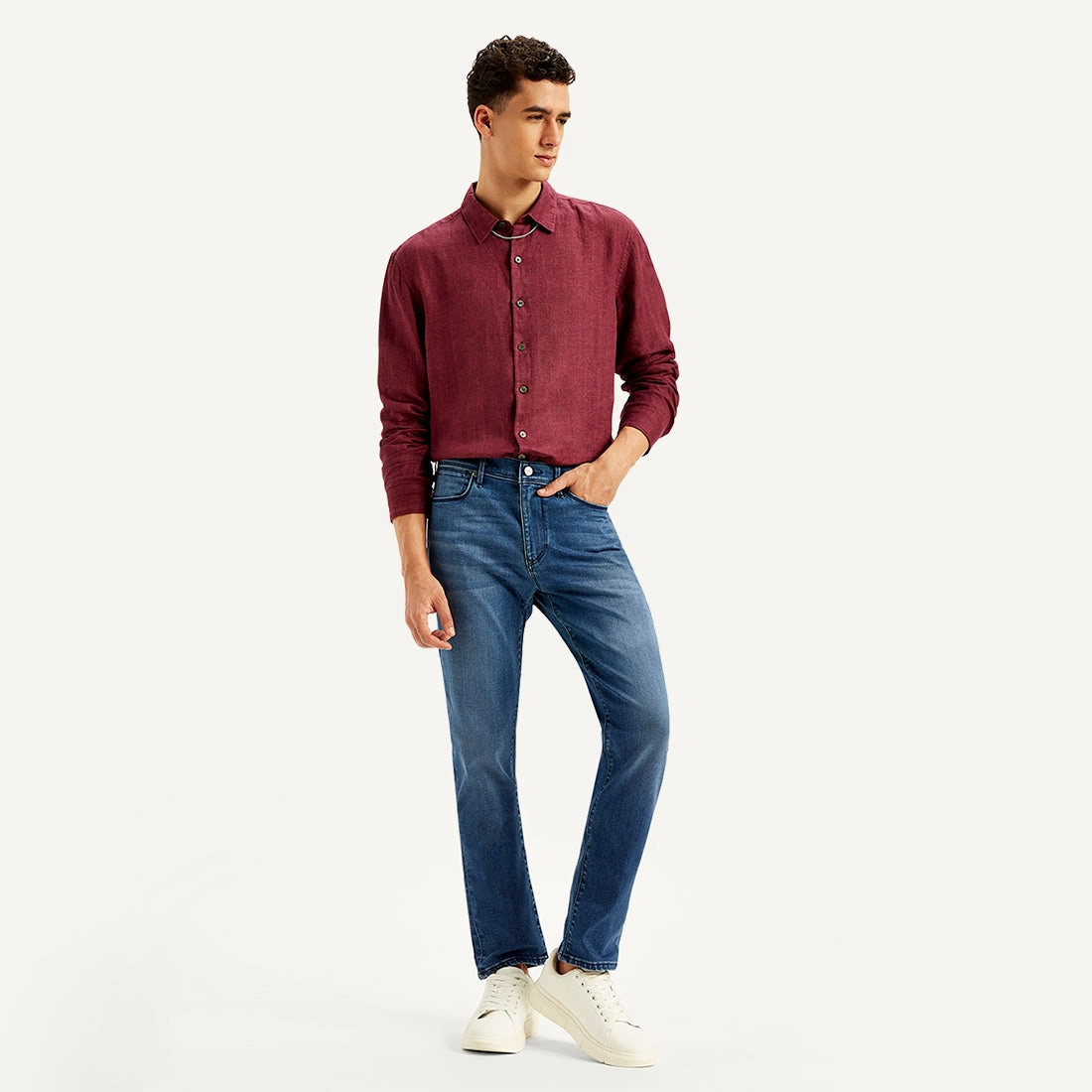 Men's 511 Blue Slim Fit Mid Rise Jeans