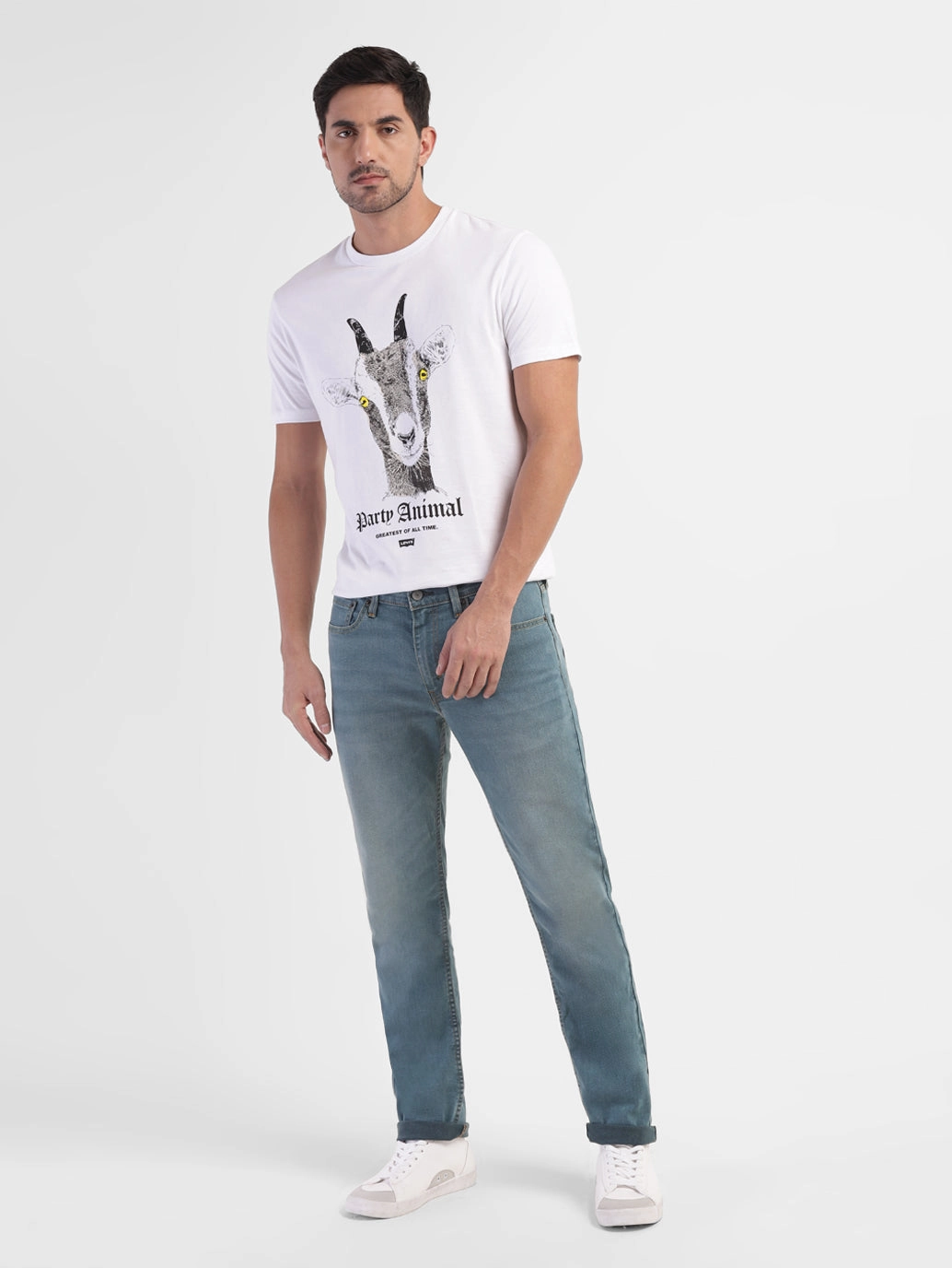 Jeans 511 Bleu Slim Fit à Taille Moyenne pour Homme