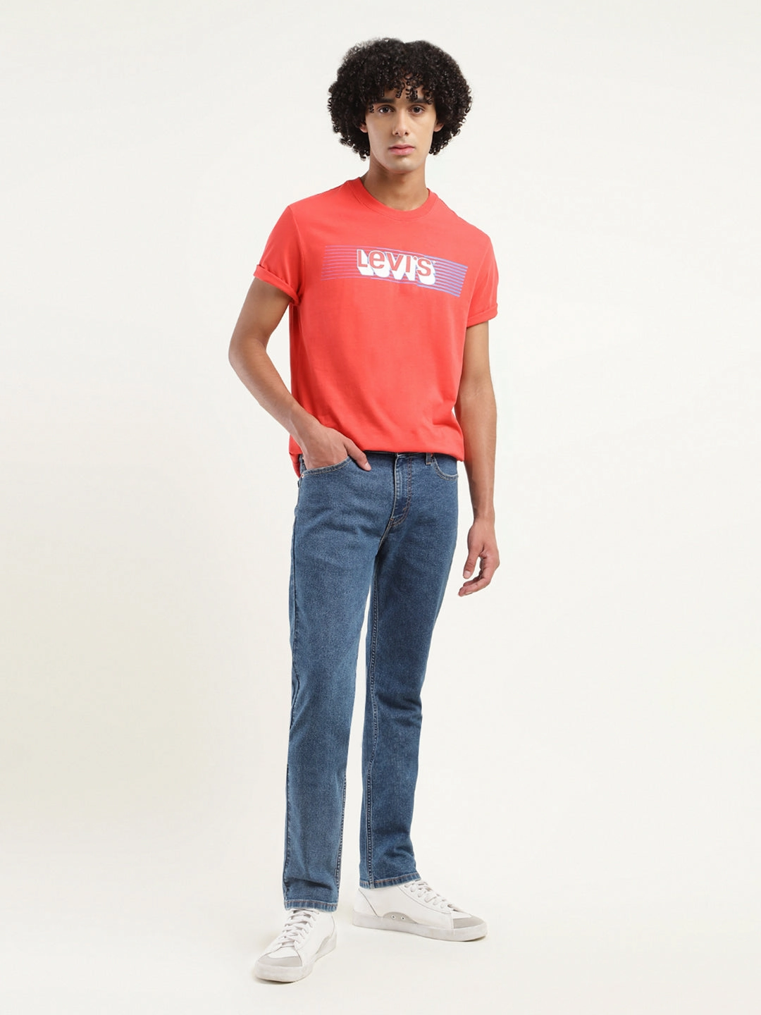 Jeans 511 Bleu Slim Fit à Taille Moyenne pour Homme