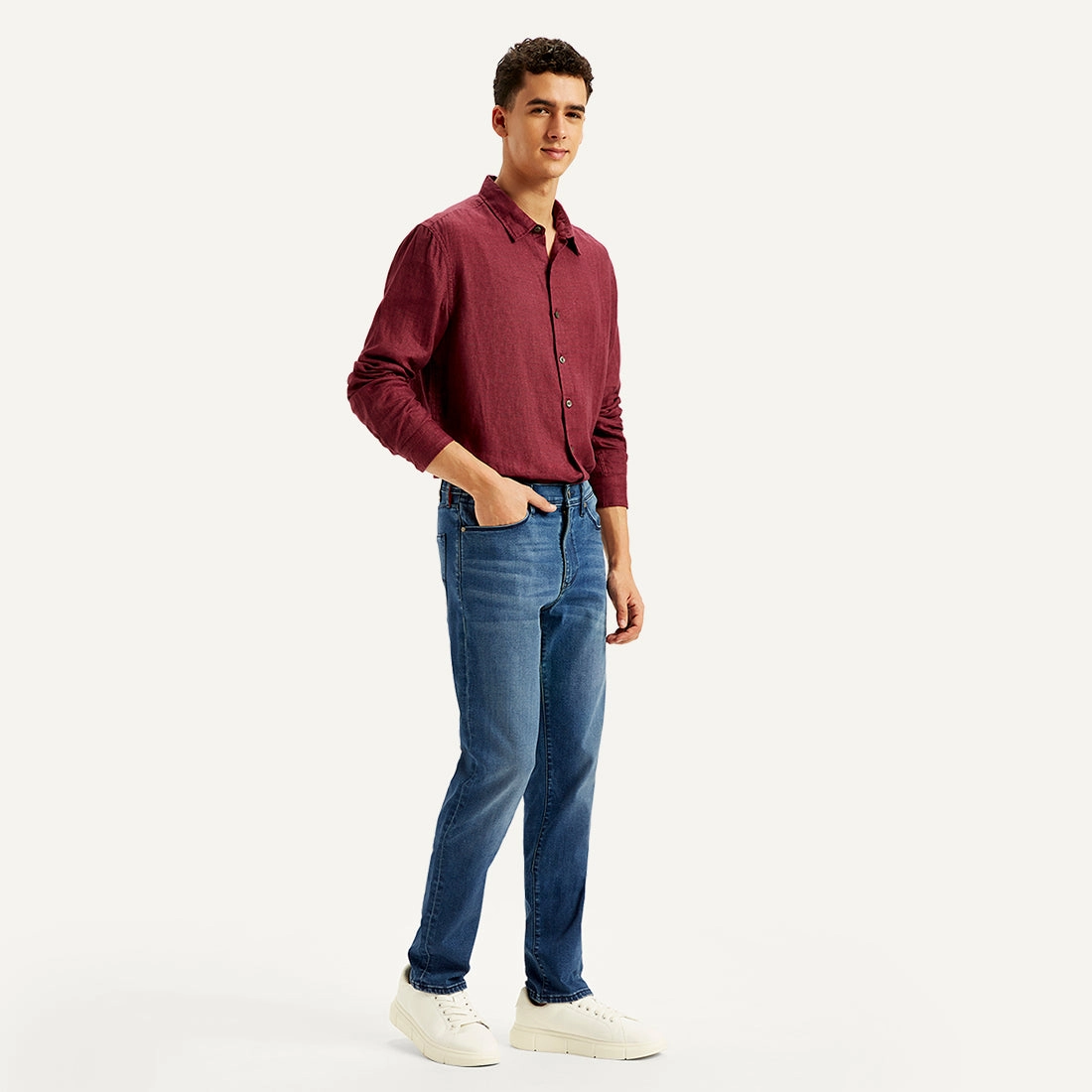 Men's 511 Blue Slim Fit Mid Rise Jeans