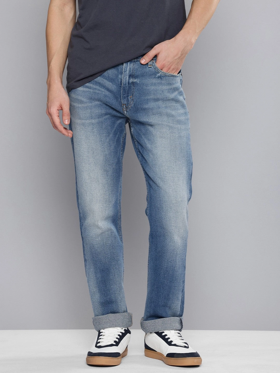 Jeans 511 Homme Bleu Clair Slim Fit Taille Moyenne