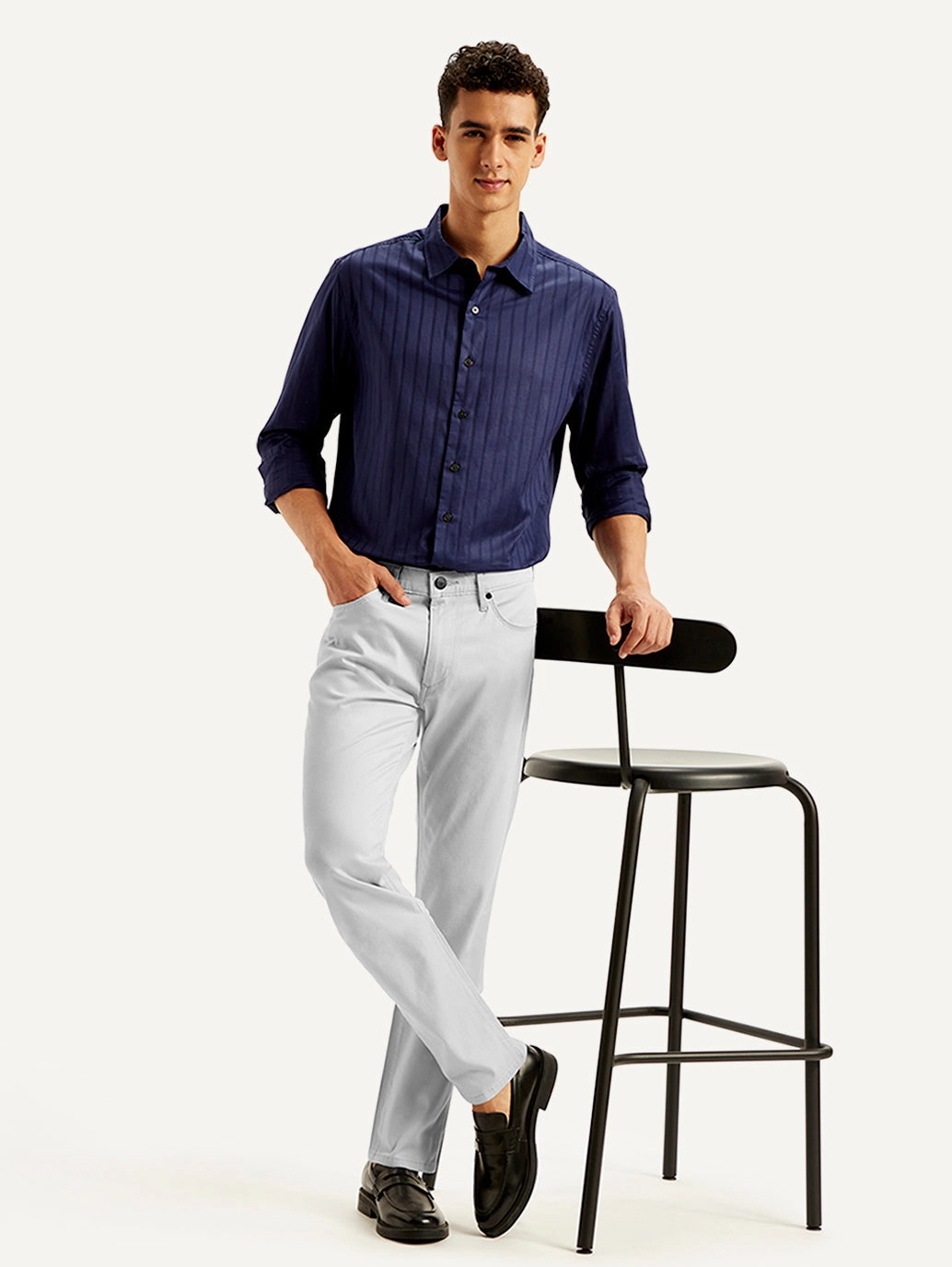 Jeans 511 Homme Gris Clair Slim Fit Taille Moyenne