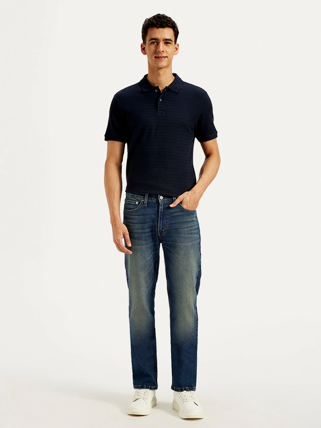 Men's 511 Navy Blue Slim Fit Mid Rise Jeans