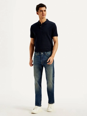 Men's 511 Navy Blue Slim Fit Mid Rise Jeans