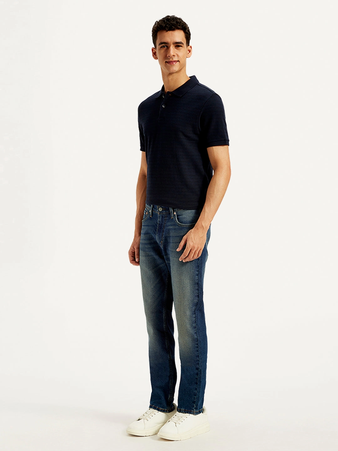 Men's 511 Navy Blue Slim Fit Mid Rise Jeans
