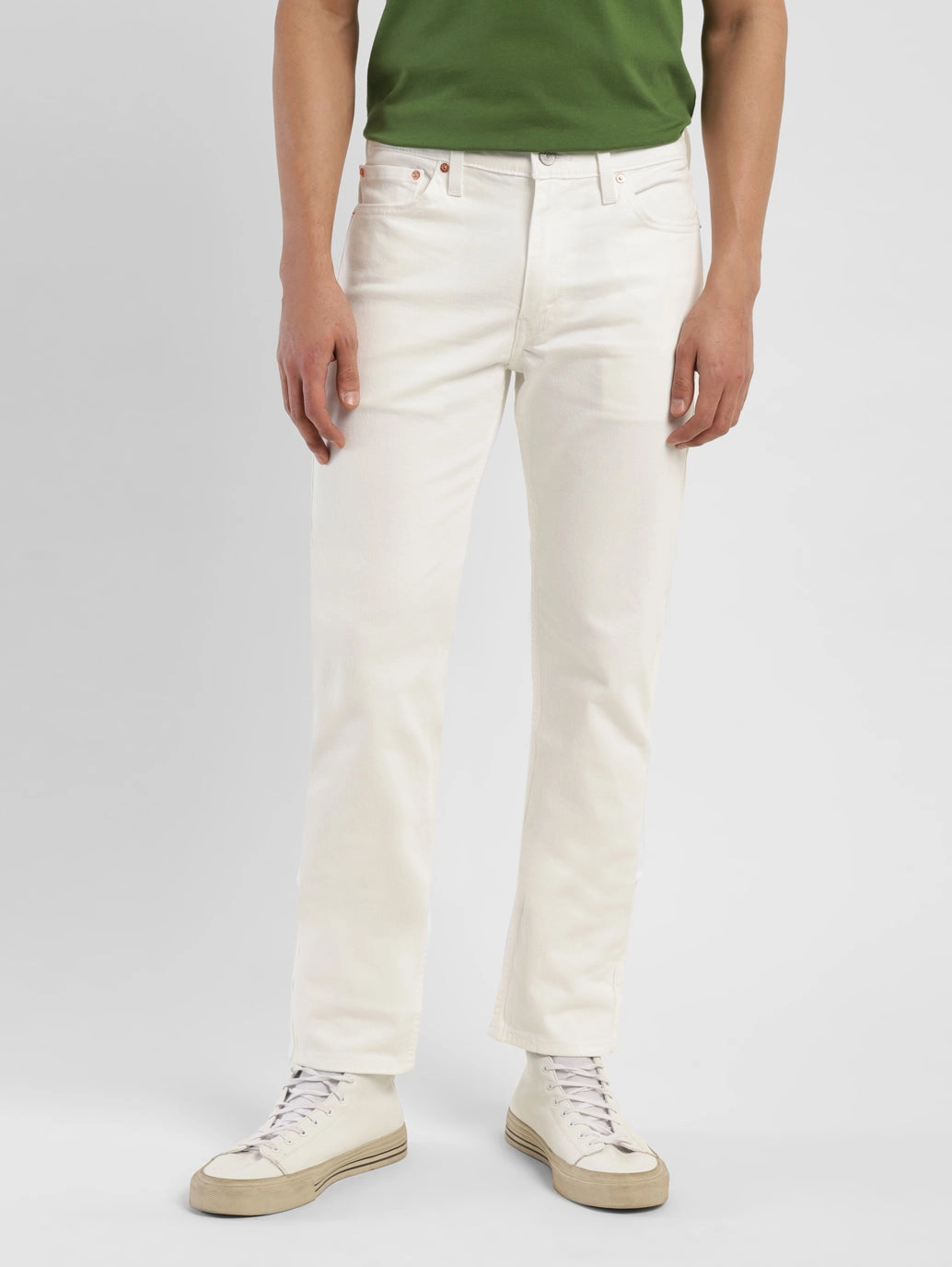 Men's 511 White Slim Fit Mid Rise Jeans